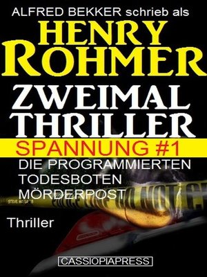 cover image of Zweimal Thriller Spannung #1